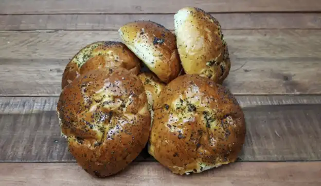 Onion Poppy Brioche Rolls